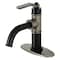 Kingston Brass KSD2824KL Single-Handle Bathroom Faucet with Push Pop-Up, Matte Black/Black Stainless KSD2824KL - alternate 1